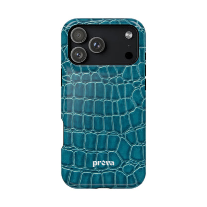 Teal Croc Phone Case