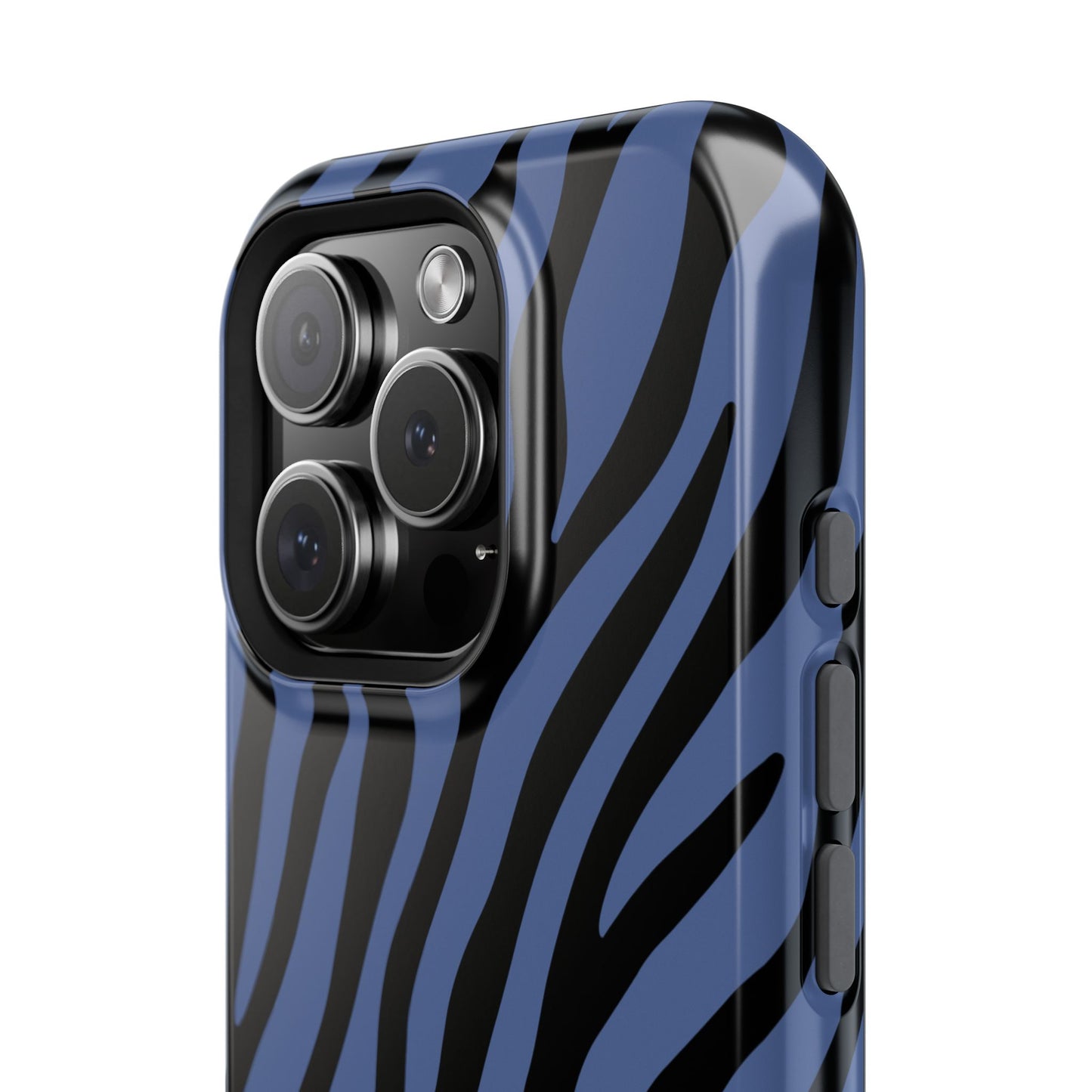 Blue & Black Zebra Stripe Phone Case