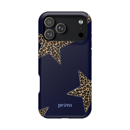 Navy Leopard Star Phone Case