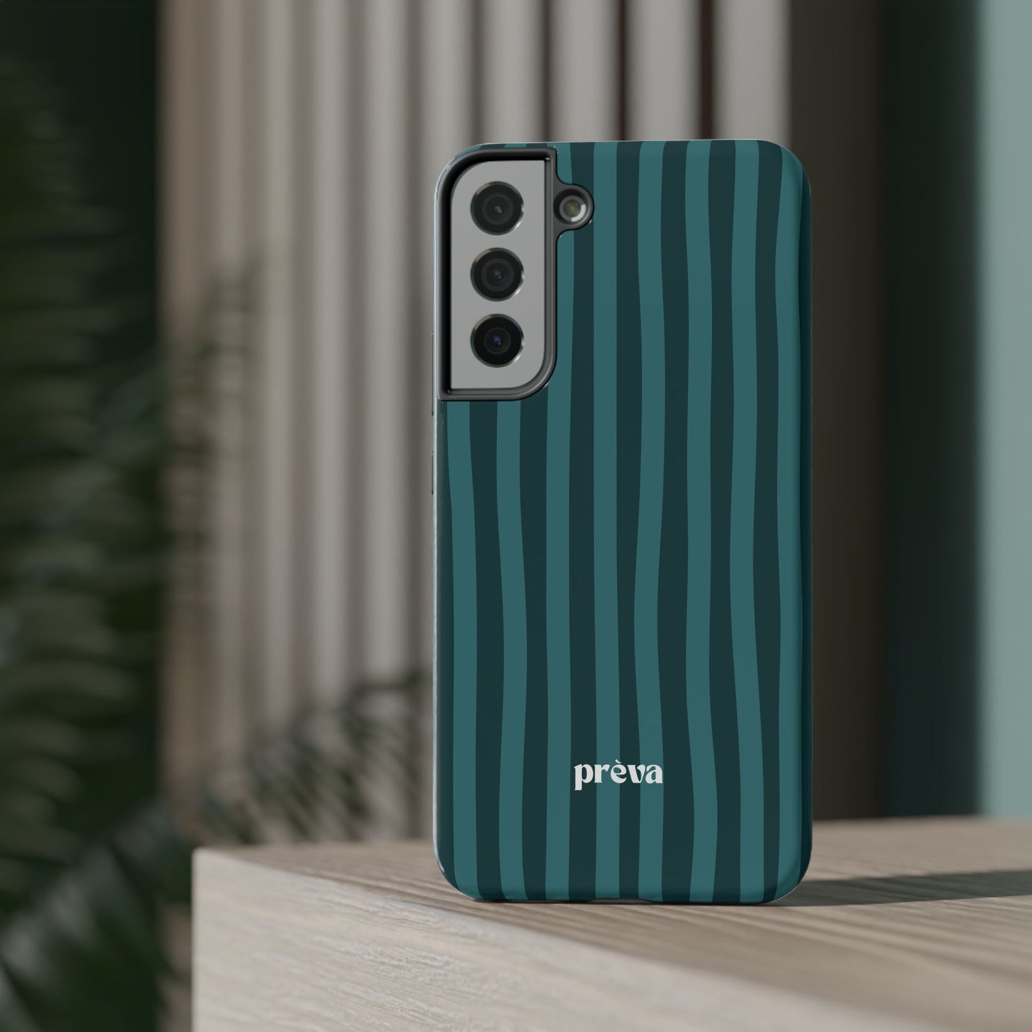 Dark Stripes Turquoise Phone Case