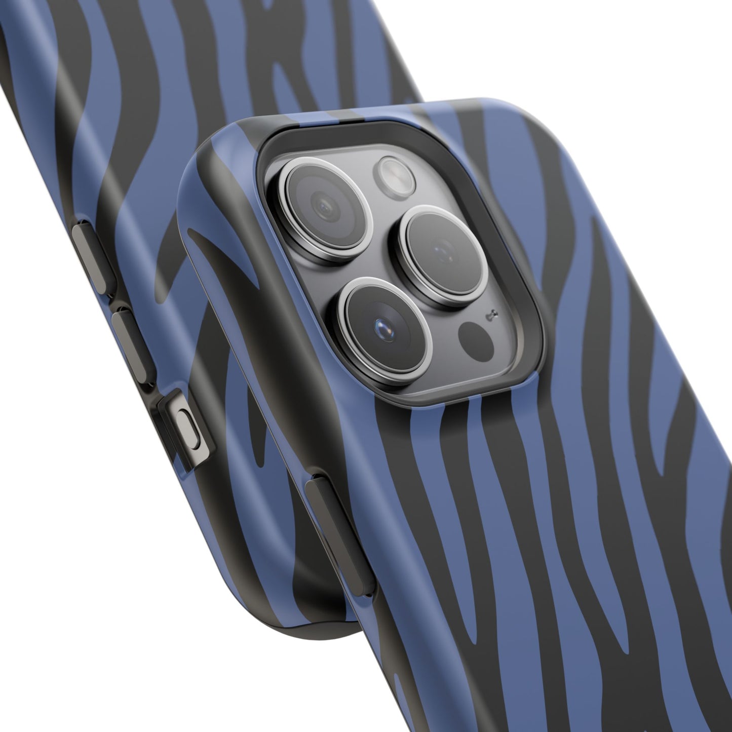 Blue & Black Zebra Stripe Phone Case