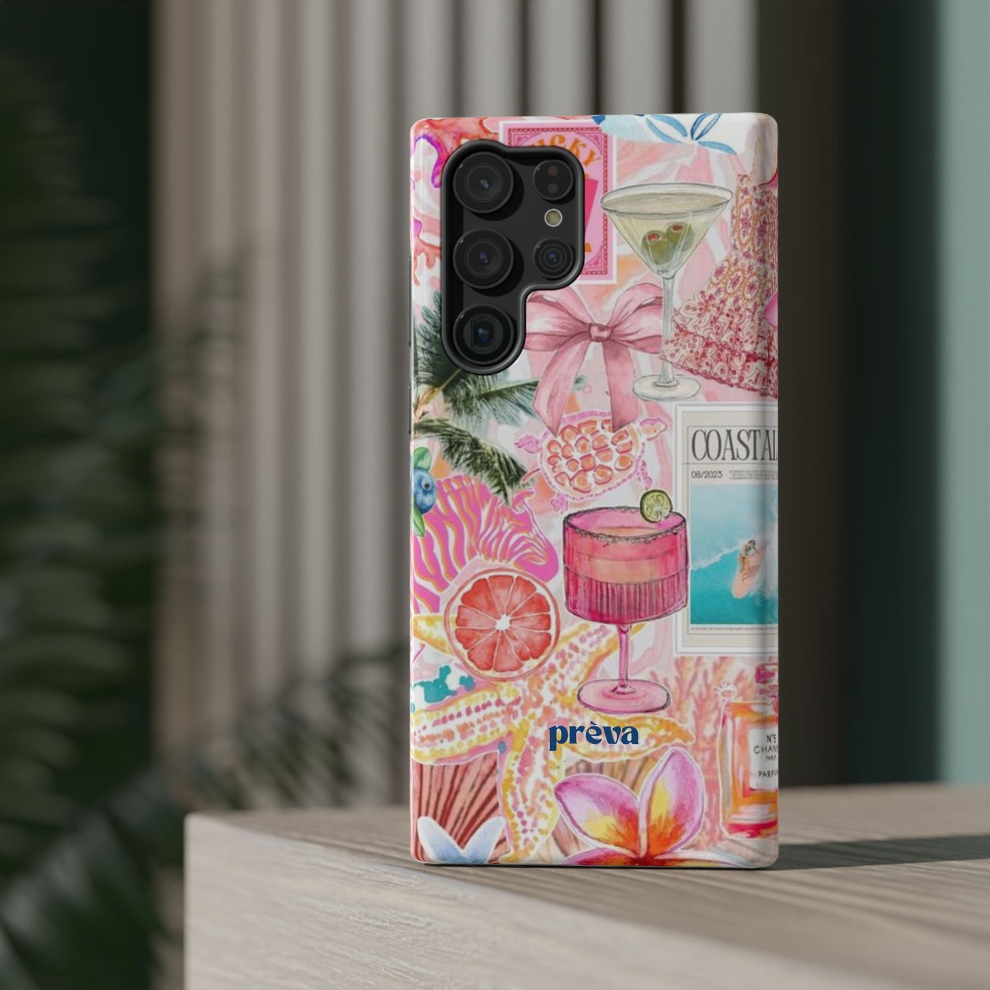 Pink Cocktail Collage Phone Case