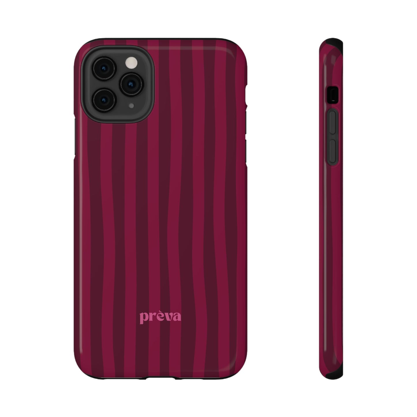 Burgandy Stripes x Ava Dudderar Phone Case