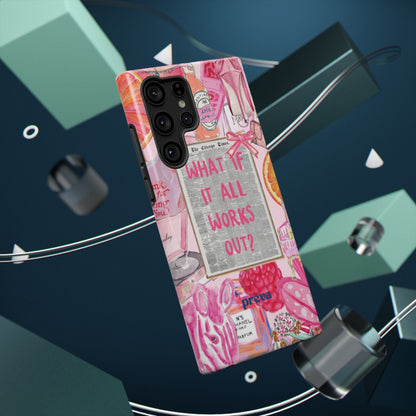 Pink "What If It All Works Out?" Collage Phone Case
