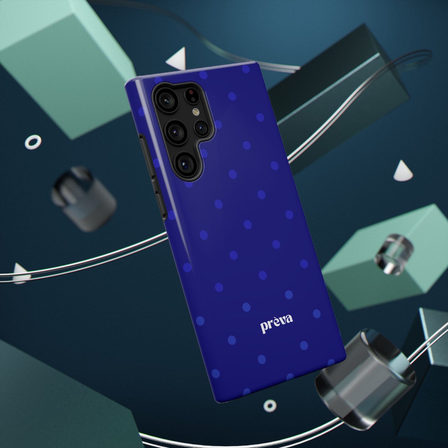 Dark Blue Polka Dots Phone Case