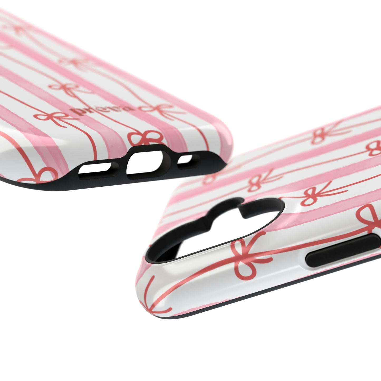 Pink Bow Chain Phone Case