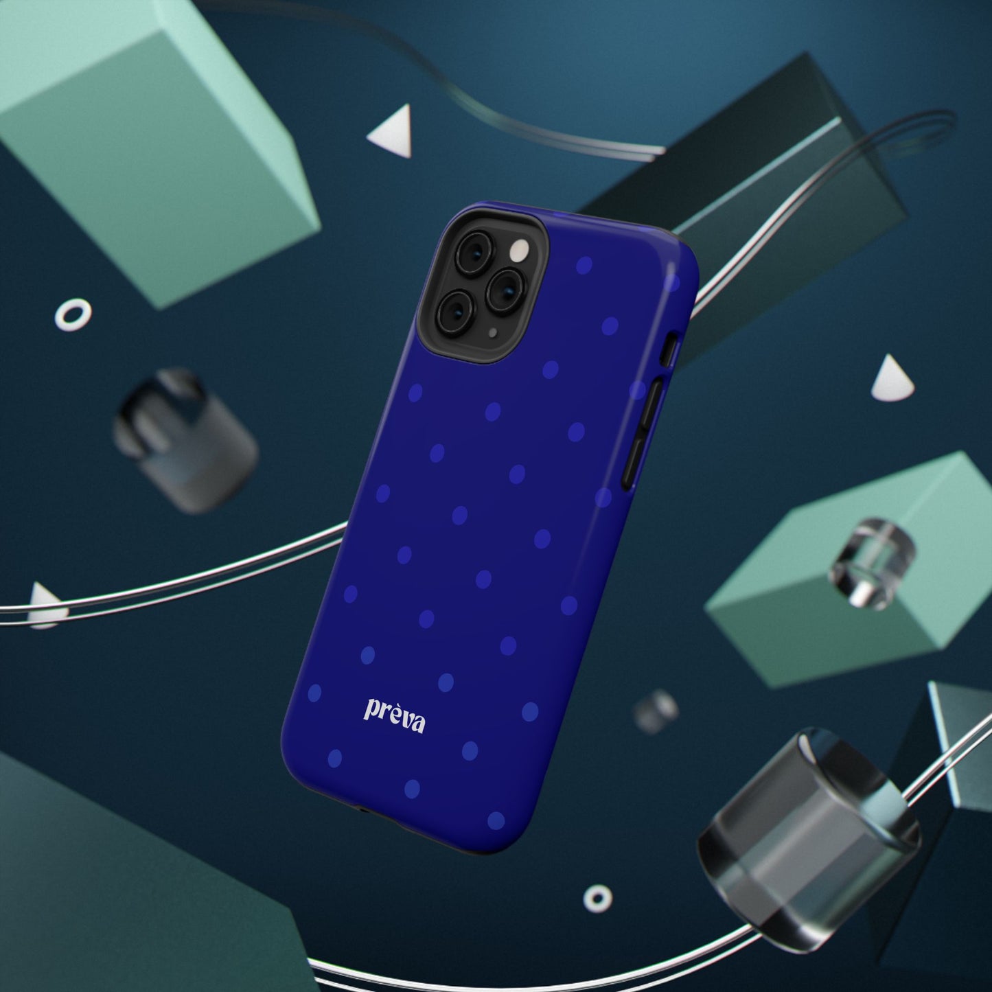 Dark Blue Polka Dots Phone Case