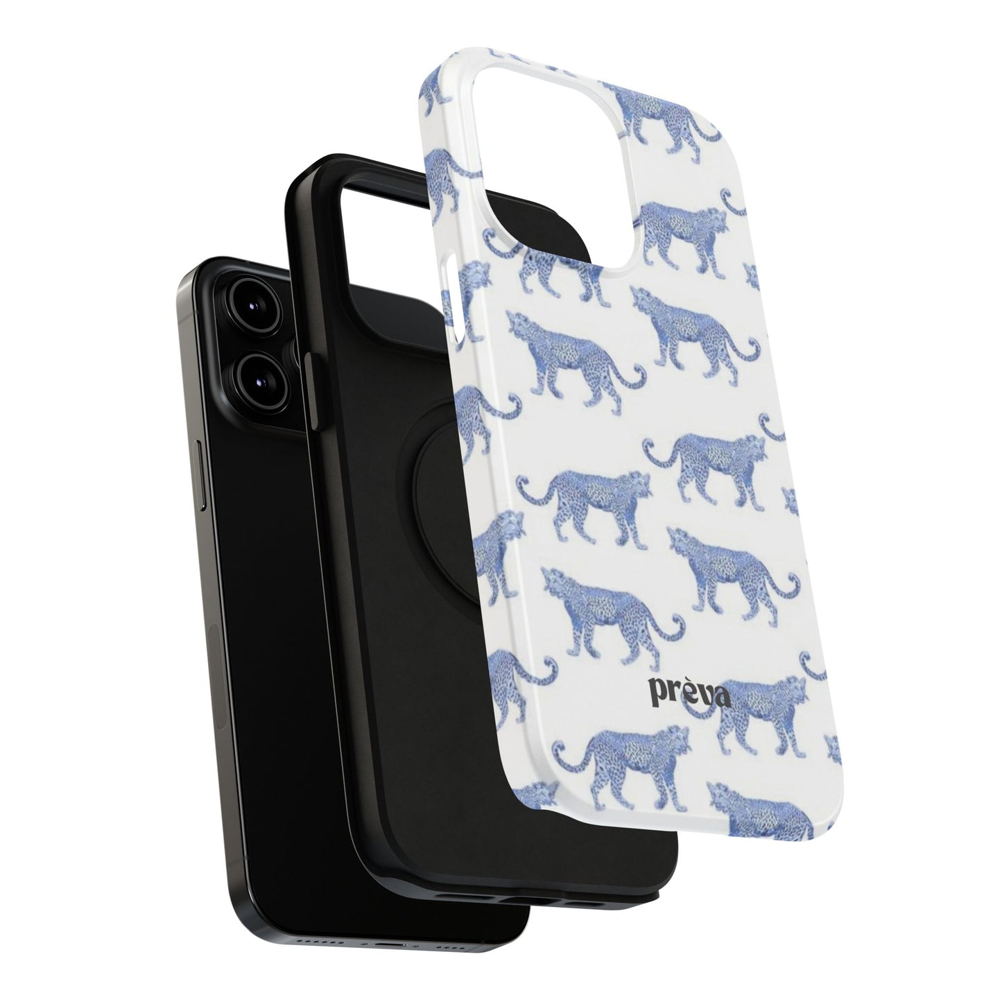 Blue Leopard Pattern Phone Case