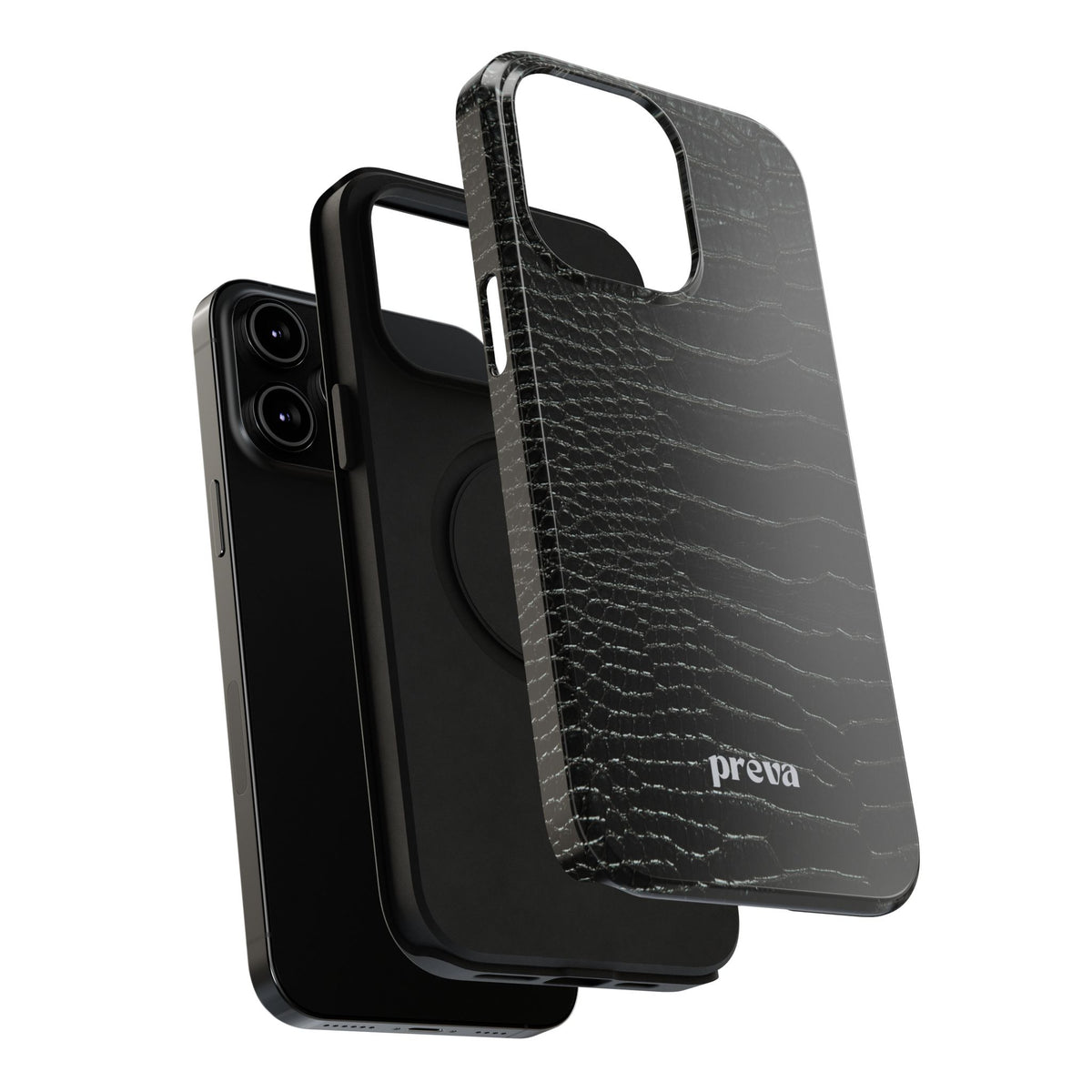 Black Croc Phone Case