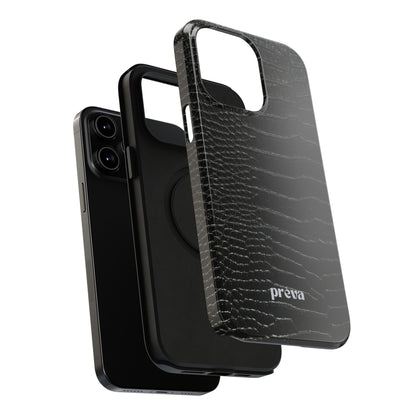 Black Croc Phone Case