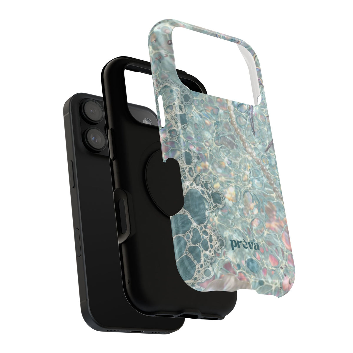 Marbled Seafoam Impact-Resistant Phone Case