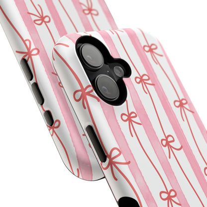 Pink Bow Chain Phone Case