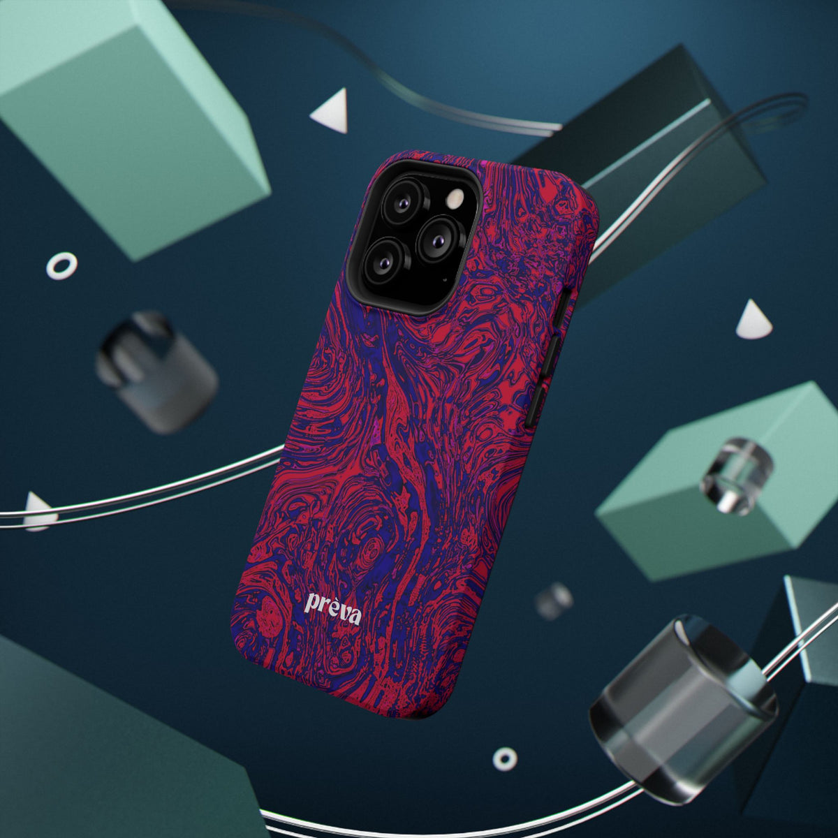 Marbled Red & Purple Impact Phone Case