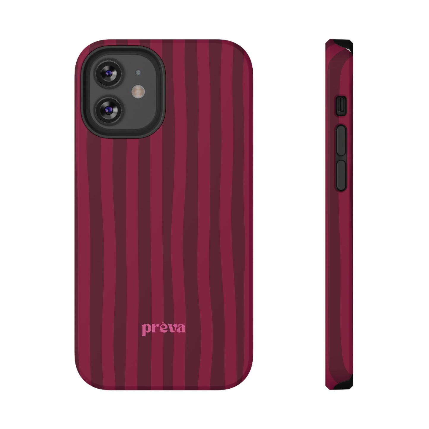 Burgandy Stripes x Ava Dudderar Phone Case