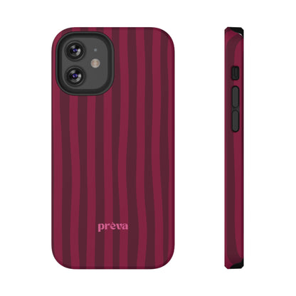 Burgandy Stripes x Ava Dudderar Phone Case