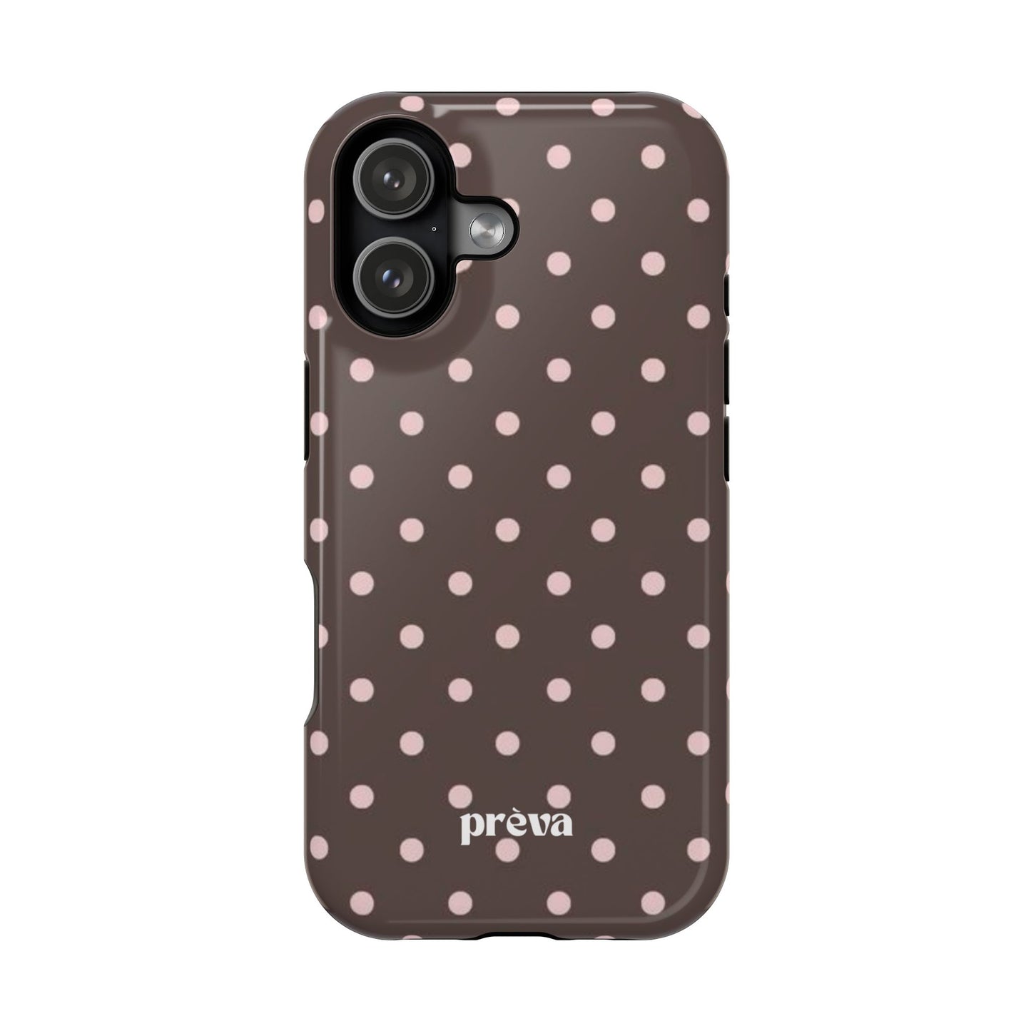 Brown and Pink Polka Dot Phone Case