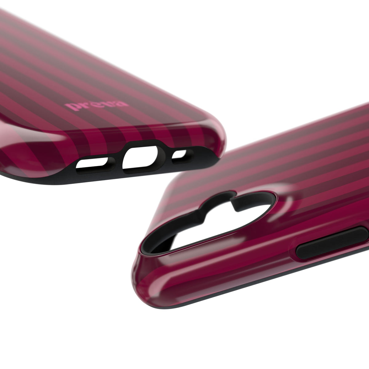 Burgandy Stripes x Ava Dudderar Phone Case