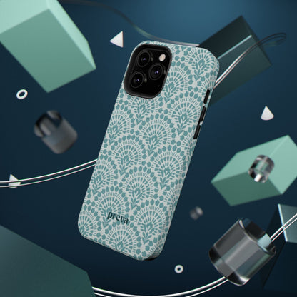 Aqua Lace Pattern Phone Case