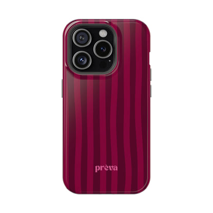 Burgandy Stripes x Ava Dudderar Phone Case