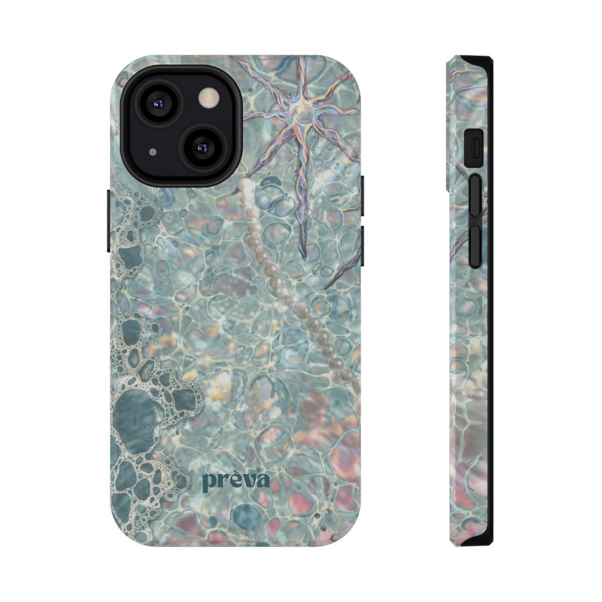 Marbled Seafoam Impact-Resistant Phone Case
