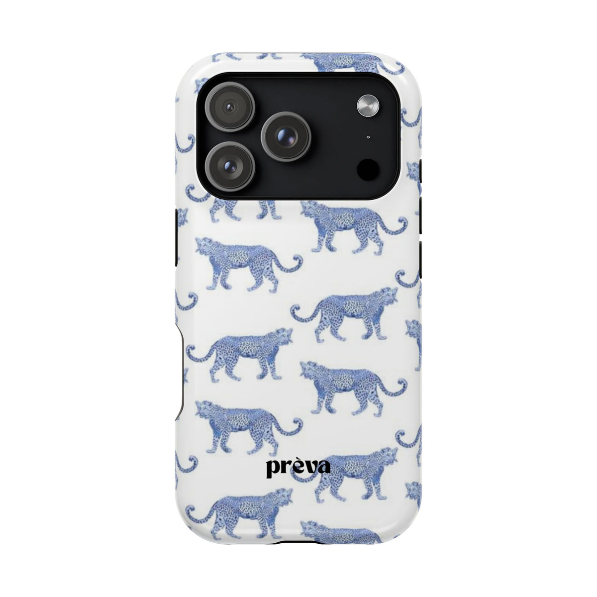Blue Leopard Pattern Phone Case