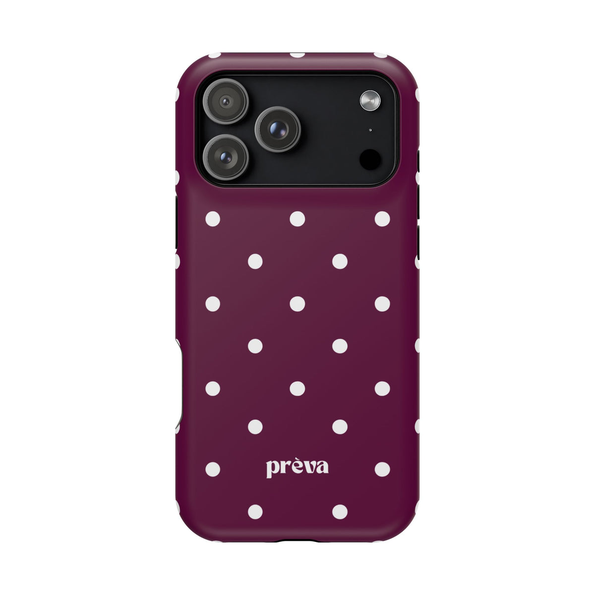 Maroon Polka Dot Phone Case