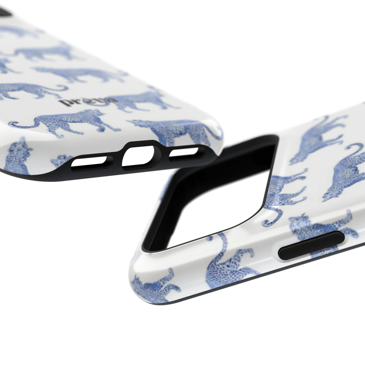 Blue Leopard Pattern Phone Case