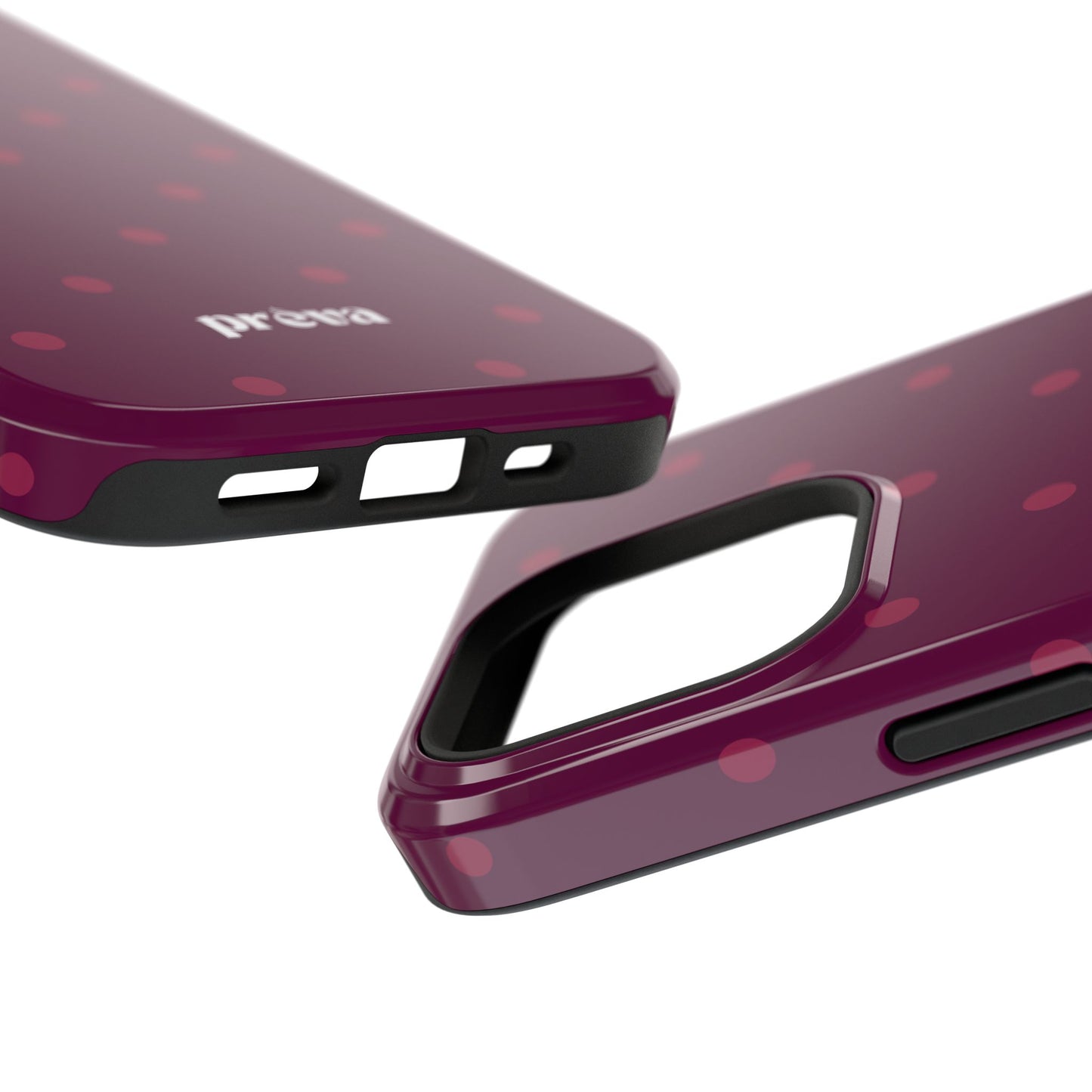 Maroon Polka Dots Phone Case