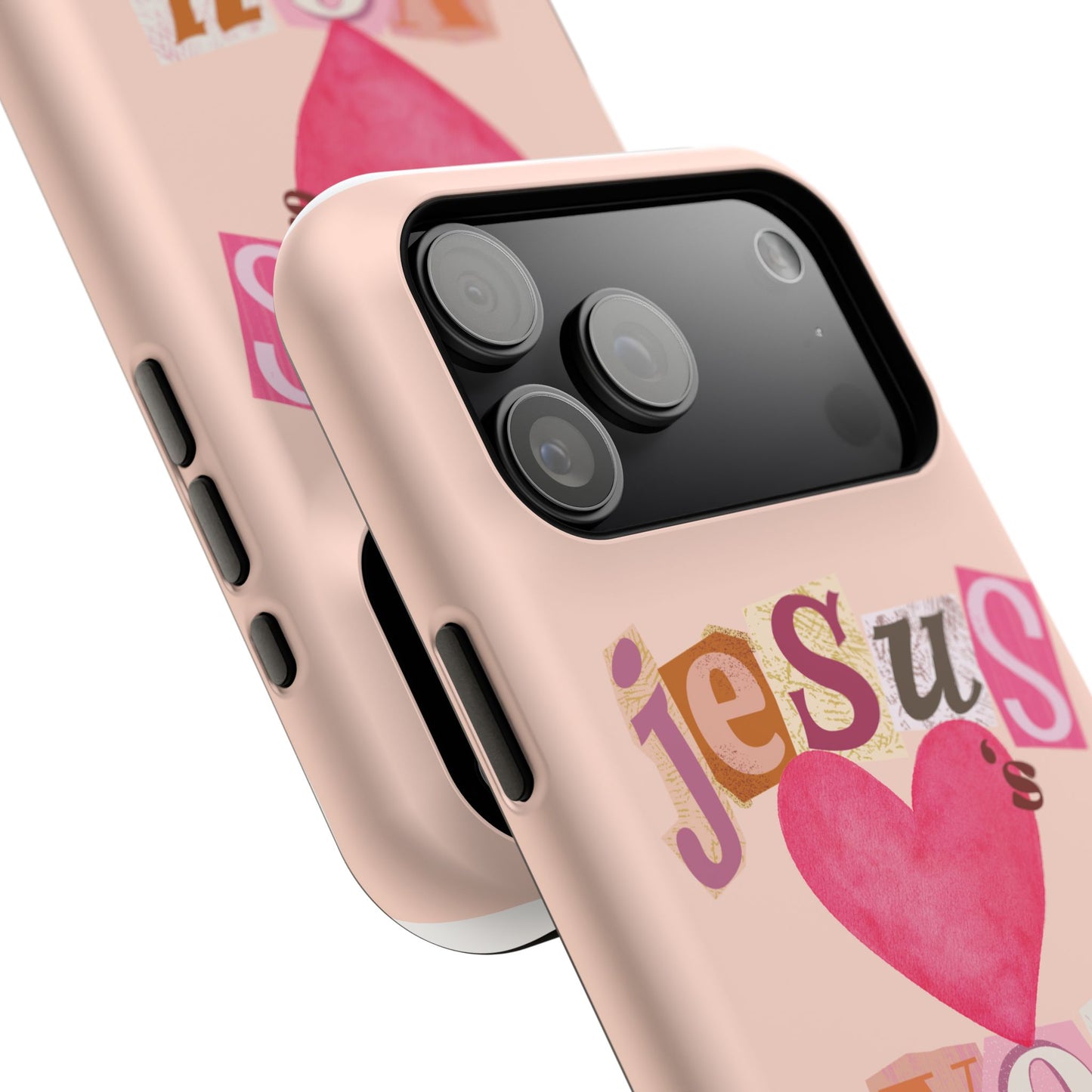 Pink Jesus Loves You Phone Case
