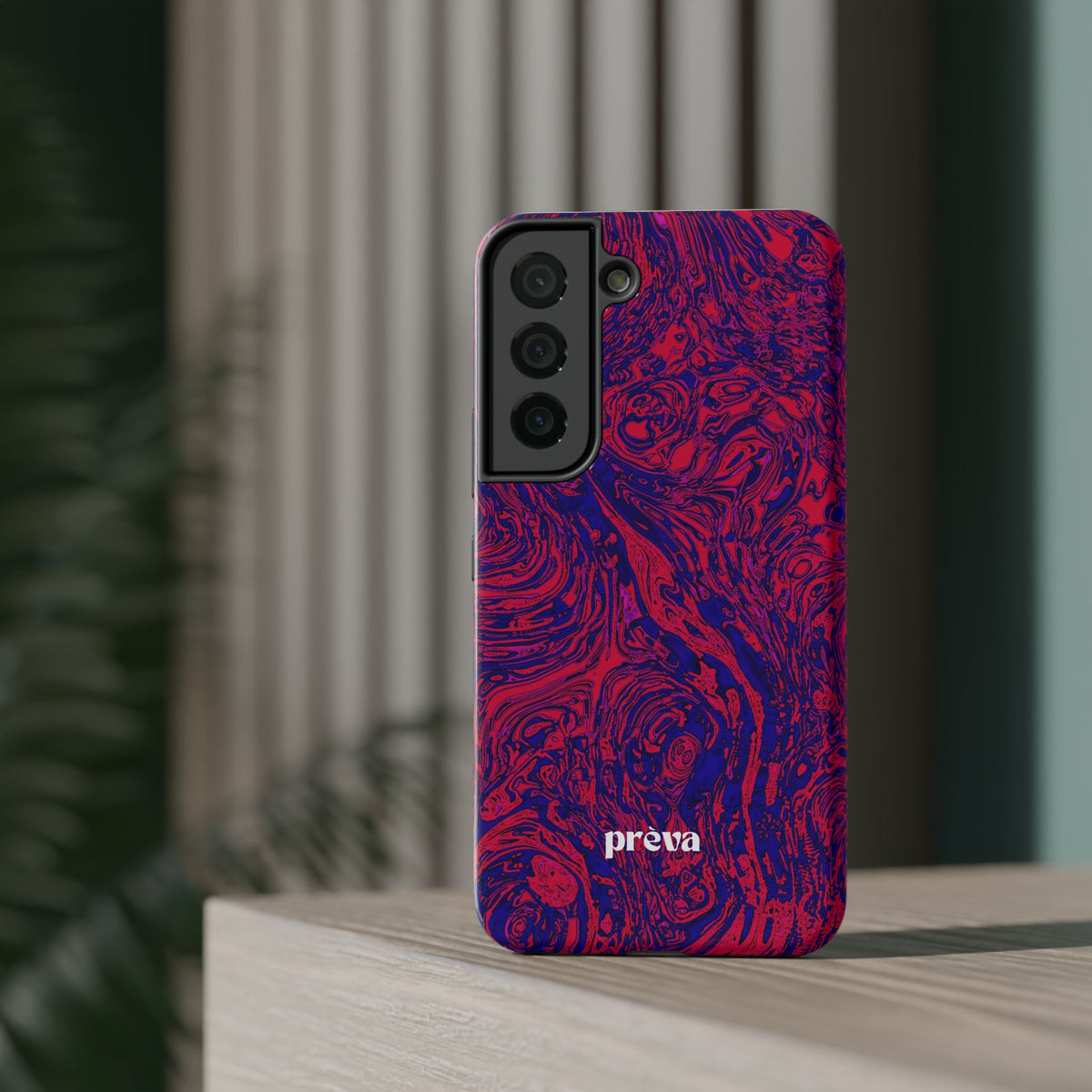 Marbled Red & Purple Impact Phone Case