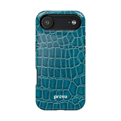 Teal Croc Phone Case