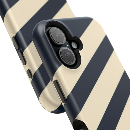 Striped Navy & Cream Phone Case