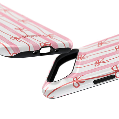 Pink Bow Chain Phone Case