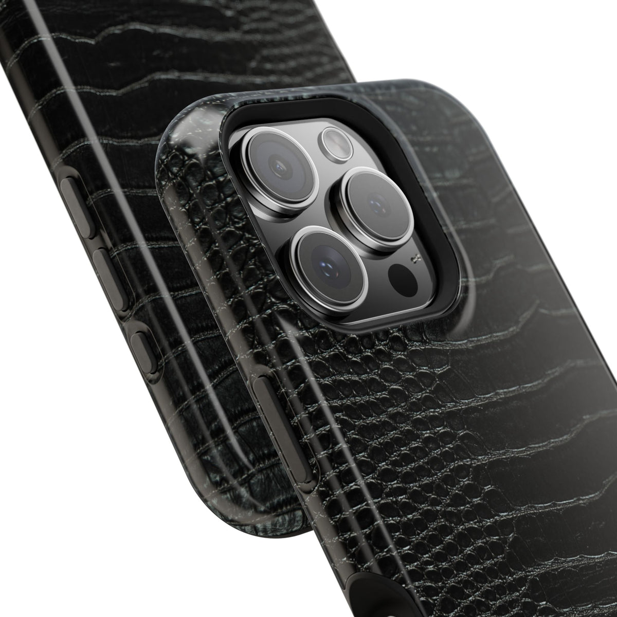 Black Croc Phone Case