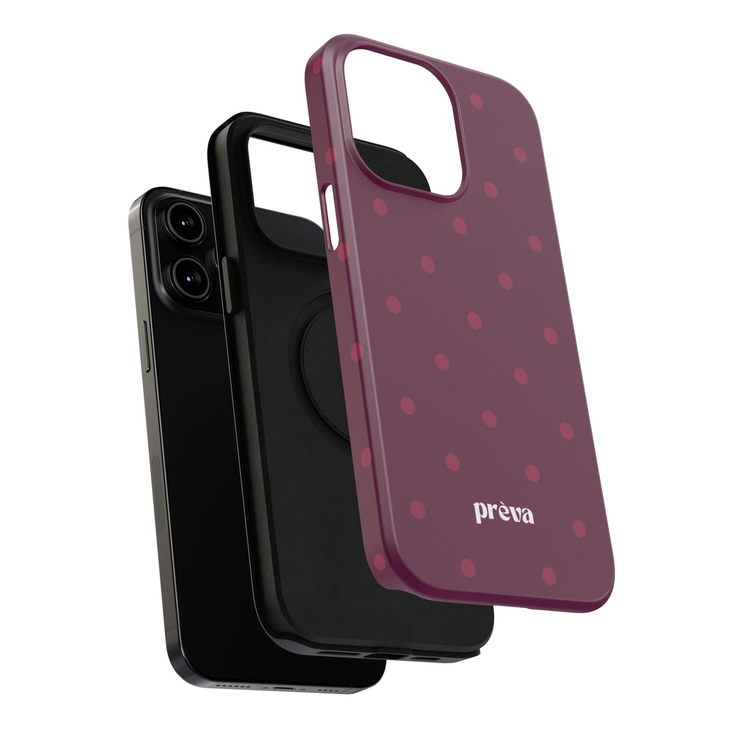 Maroon Polka Dots Phone Case