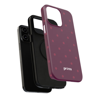 Maroon Polka Dots Phone Case
