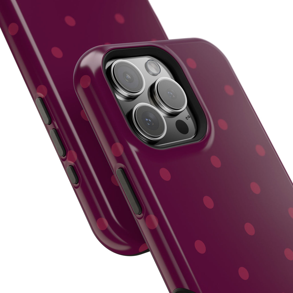 Maroon Polka Dots Phone Case