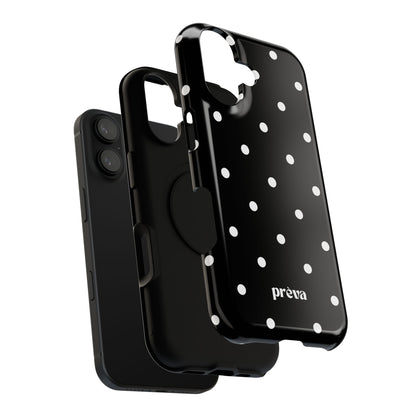 Black with White Polka Dots Phone Case