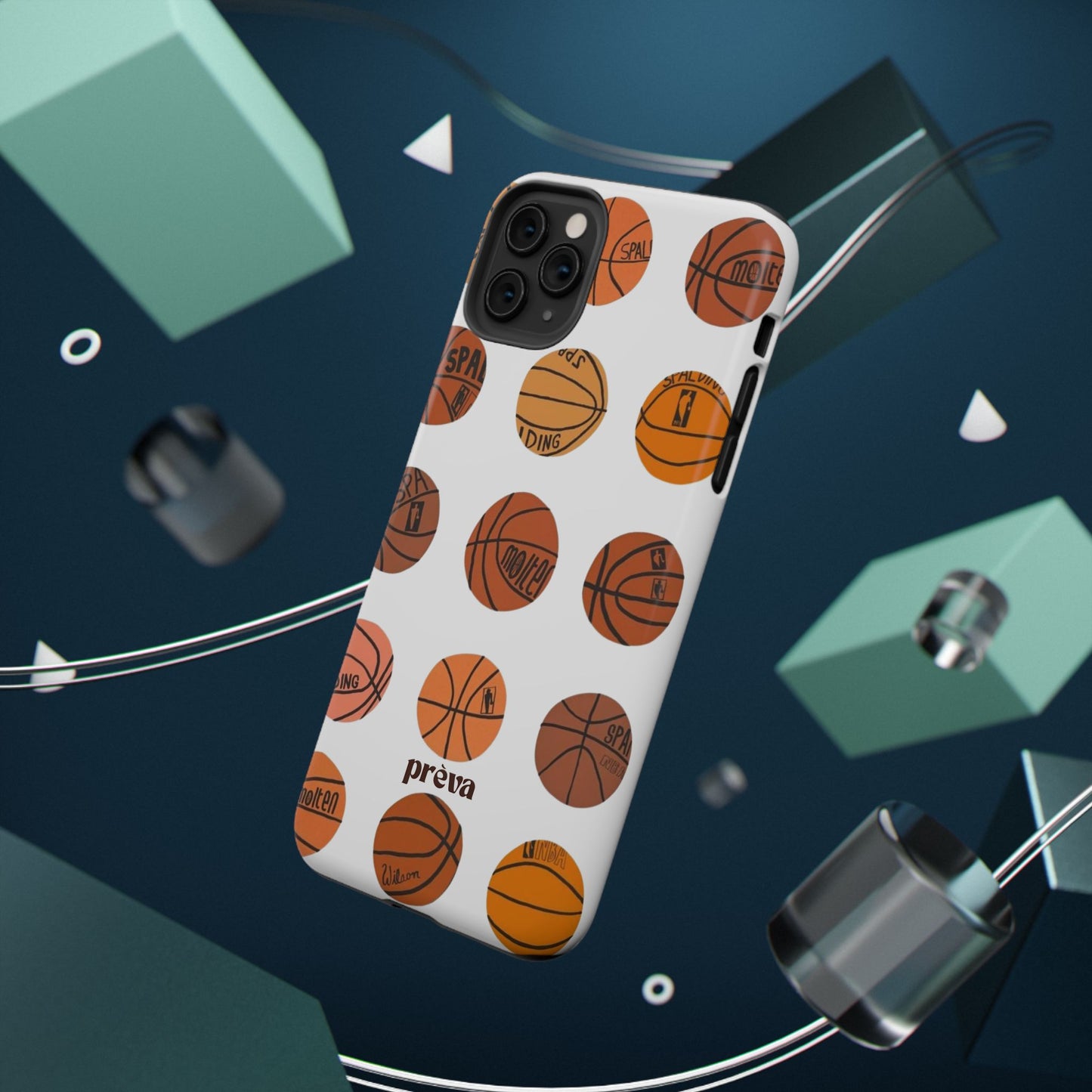 White Basketball Phone Case