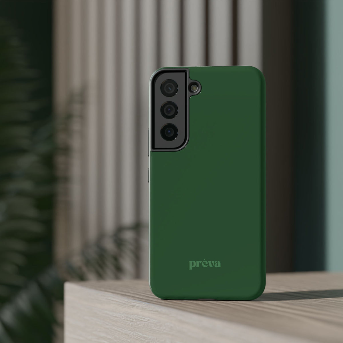 Impact-Resistant Phone Case — Forest Green Slim Armor