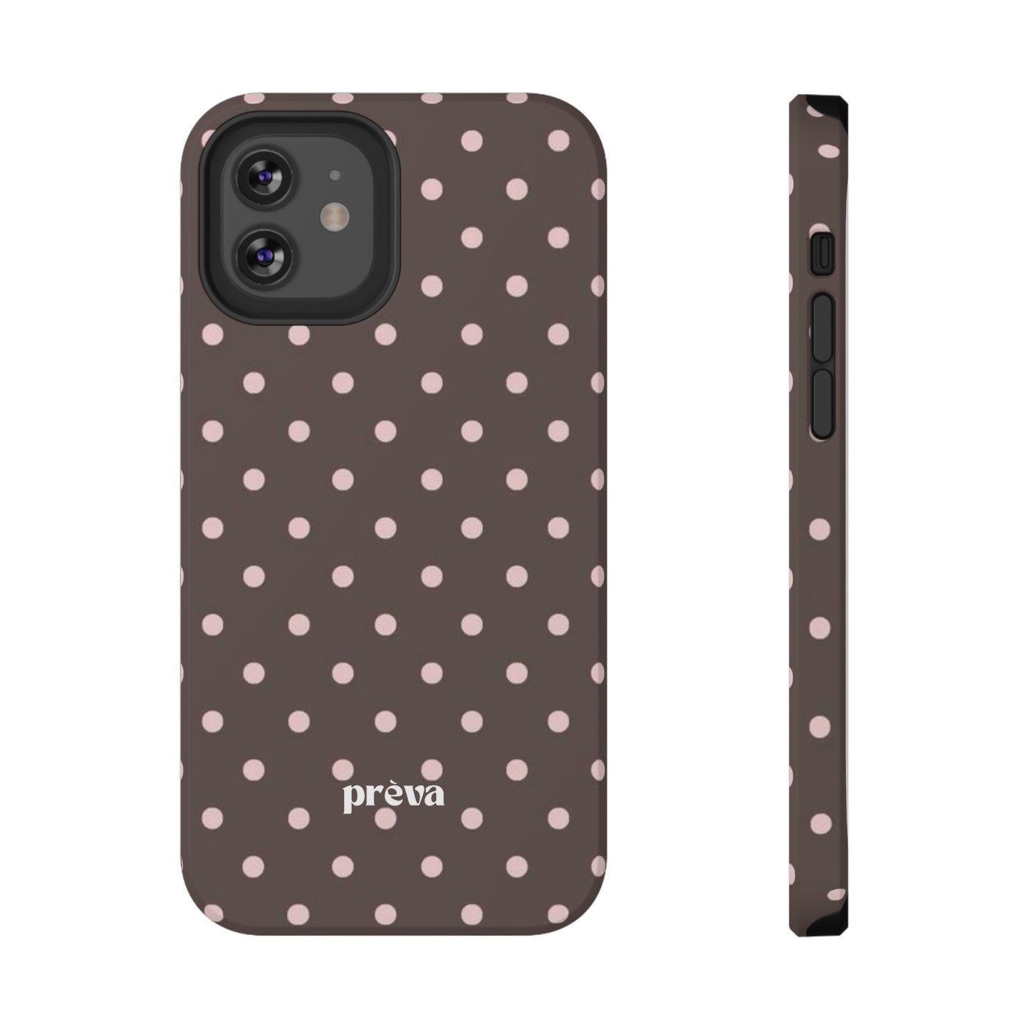 Brown and Pink Polka Dot Phone Case