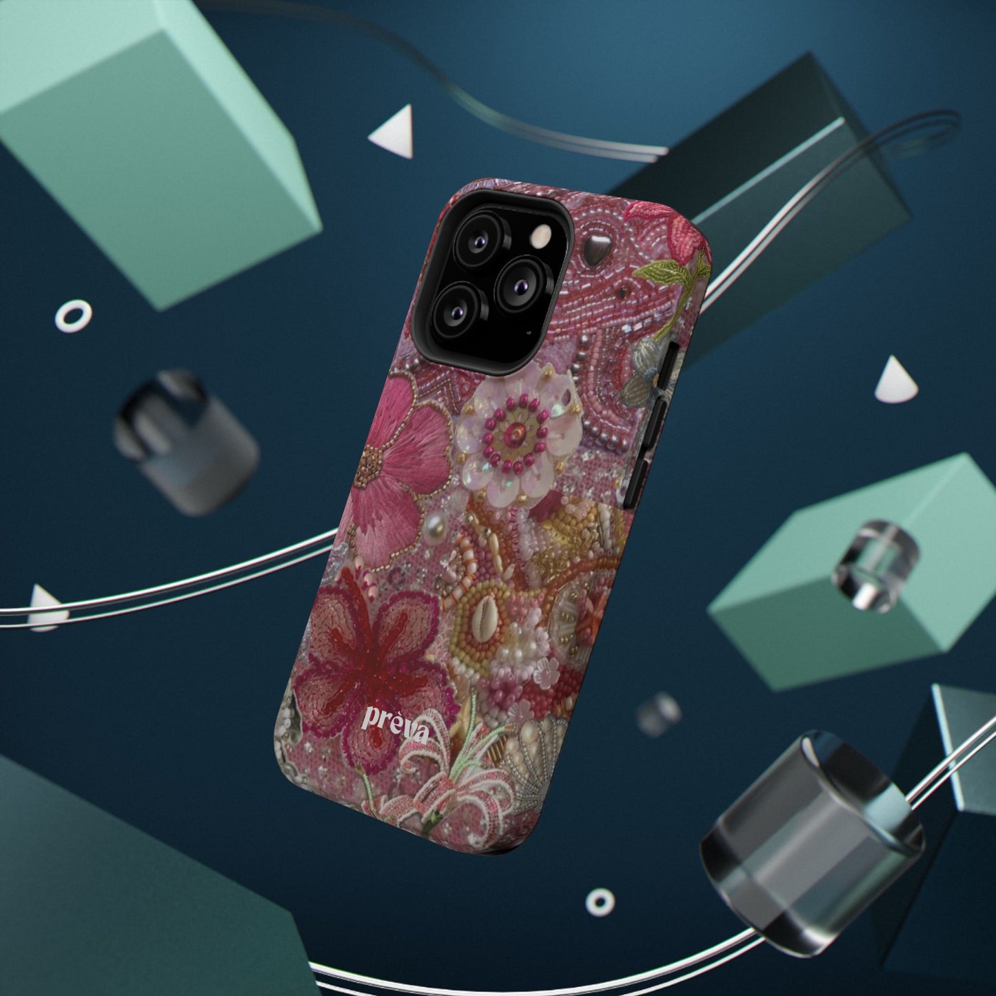 Floral Embroidery Phone Case