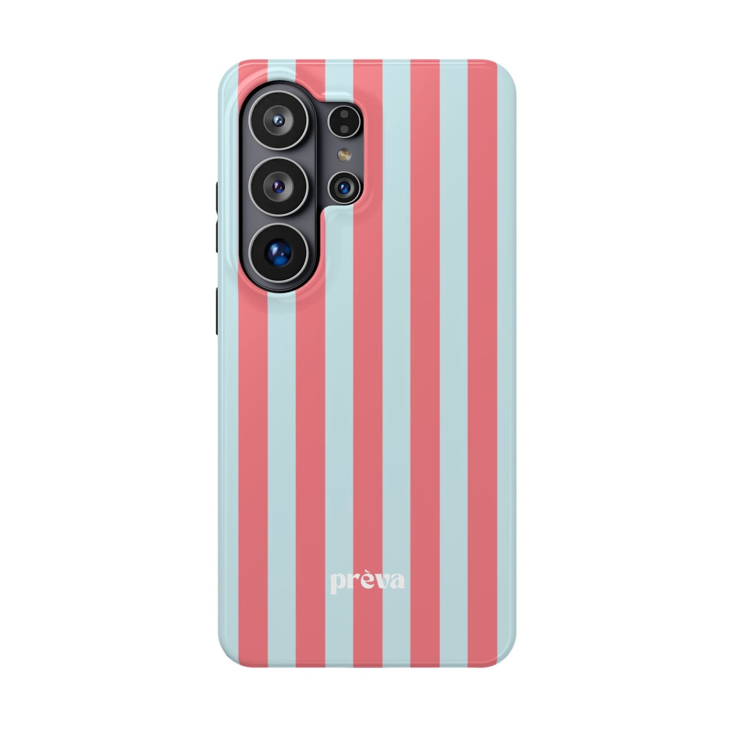Coral & Teal Stripes Phone Case