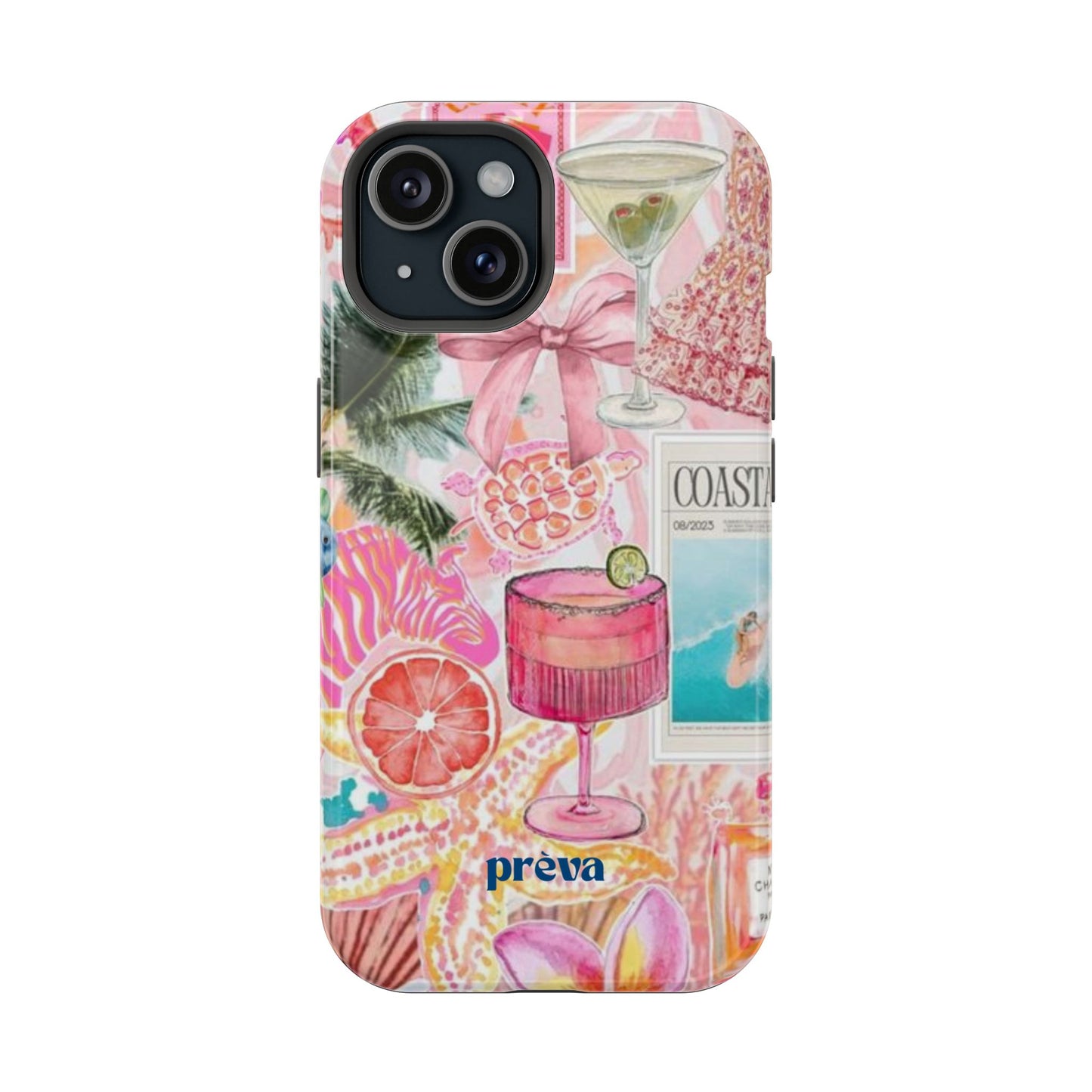 Pink Cocktail Collage Phone Case