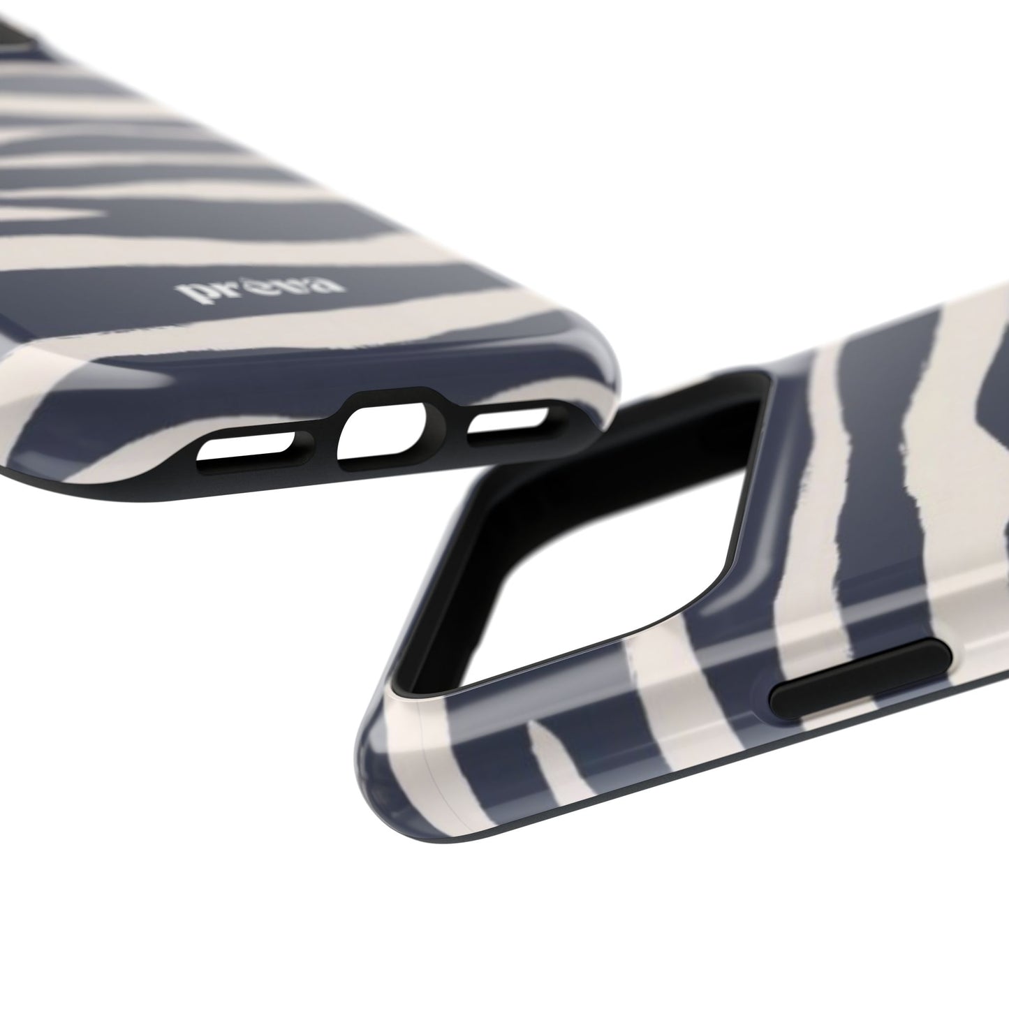 Navy & Cream Zebra Phone Case