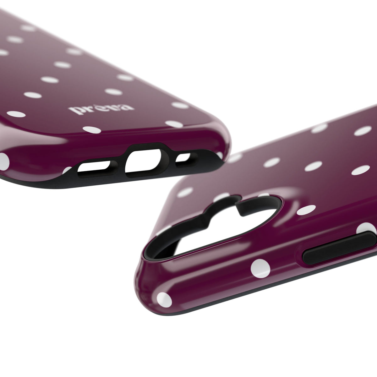 Maroon Polka Dot Phone Case