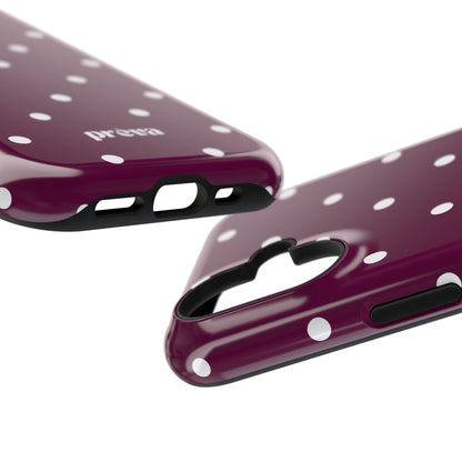 Maroon Polka Dot Phone Case