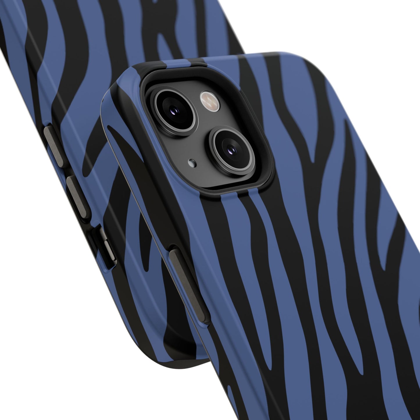 Blue & Black Zebra Stripe Phone Case