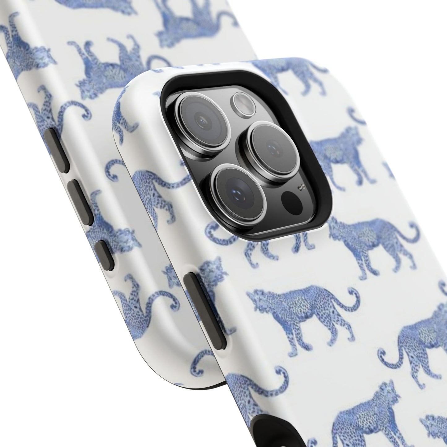 Blue Leopard Pattern Phone Case