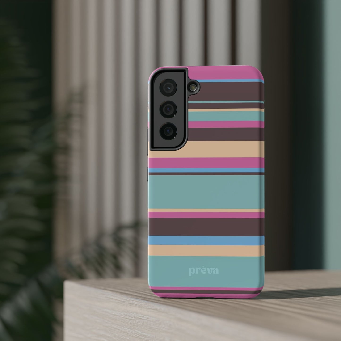 Cocoa Palm Stripes Phone Case